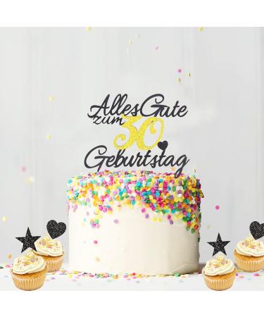 30th Birthday Cake Decoration Set - 11 Gold Rock Pieces | Perfect for Men & Women | Happy 30th Birthday Cake Topper - Buy Online on GoSupps.com