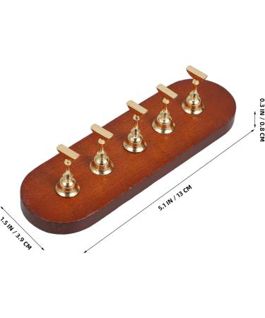Baluue Nail Stand for Press on Nail Holder for Painting Nails Wood Nail Display Stand for False Nail Tip Manicure Tool Nail Art Display Home Salon Gold - Buy Online on GoSupps.com