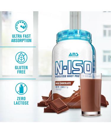 100% Pure Hydrolyzed Whey Isolate Protein with BCAAs - 25g Protein Peanut Free Gluten Free Zero Lactose - Milk Chocolate 1.8 lb - Shop Internationally - Buy Online on GoSupps.com