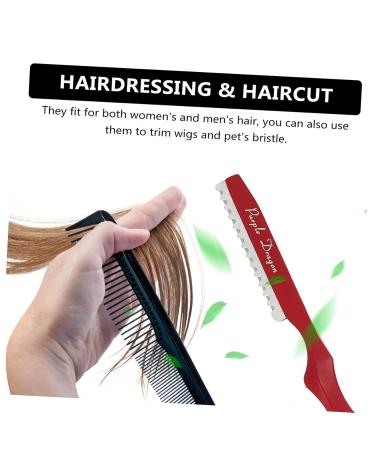 Minkissy 11-Part Hair Cutting Tool Holder Set - Premium Hair Razors & Thinning Tools - 17.5x2cm Red - International Shipping Available - Buy Online on GoSupps.com