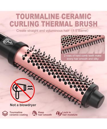 5 in 1 Curling Iron Set - Curling Wand Hair Straightener & Brush with Interchangeable Ceramic Wands - Fast Heat Includes Glove & Clips | Perfect Gift for Girls & Women - Buy Online on GoSupps.com