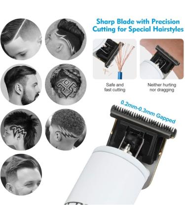 Professional Hair Clippers Cordless Haircut Kit Rechargeable 2000mAh Hair Beard Trimmer Haircut Grooming Kit with 10 Guide Combs & for barber/Men/Father/Husband/Boyfriend White - Buy Online on GoSupps.com