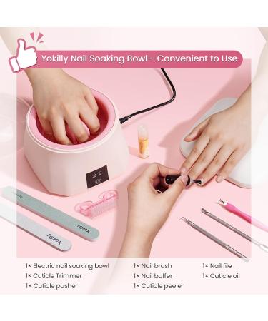 Yokilly Heated Nail Soaking Bowl - 50% Faster Soak Off for Women | Electric Manicure Bowl for Home & Salon - Shop Internationally - Buy Online on GoSupps.com