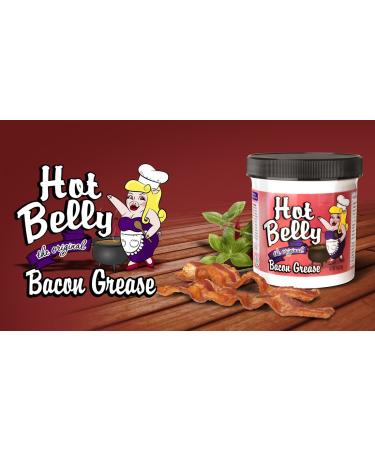 HOT BELLY BACON GREASE 1-11ounce by HOT BELLY used on the KETO AND PALEO diet free pdf cookbook with each order (1 pack) 11 Ounce (Pack of 1)