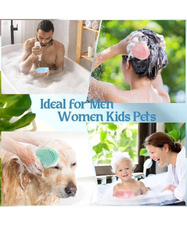 12 Pcs Silicone Body Scrubber Set - Exfoliating Bath Shower Brush for Sensitive Skin - Green, Blue, Pink - Men, Women, Kids - Buy Online on GoSupps.com