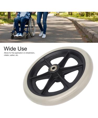 Walker Wheel Replacement Wheelchair Wheel Durability PU Material 8in Diameter Ball Bearing for Wheelchair for Walk - Buy Online on GoSupps.com