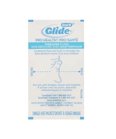 Glide Threader Floss 30-Count Single-Use Packets - Pack of 4 | Dental Floss for Easy Cleaning - Buy Online on GoSupps.com
