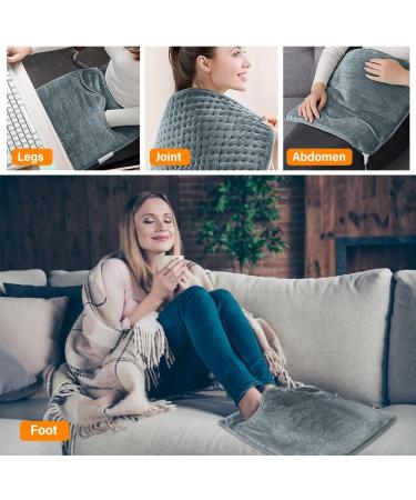 Buy Hojalis Electric Foot Warmer Pad 40x40 cm - 6 Temperature Levels 4 Timers & Overheat Protection for Full Body Comfort Dark Gray - Buy Online on GoSupps.com