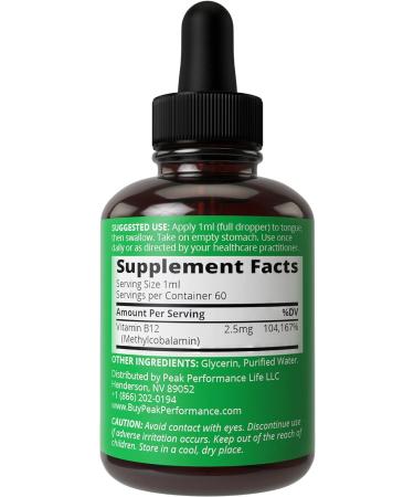 Raw Methyl B12 Liquid Drops - Fast Acting Vegan Vitamin Supplement for Energy & Focus - 2 fl oz - Buy Online on GoSupps.com