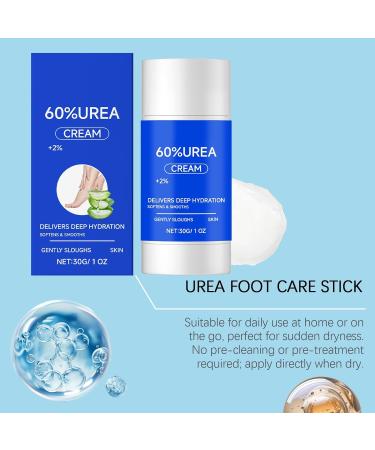 WRANBAO 60 Urea foot cream against dry cracked heels aloe vera foot care stick provides intensive moisture practical moisturizer for on the go also suitable for hands knees and elbows 6 6 pieces - Buy Online on GoSupps.com