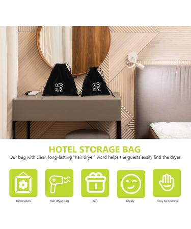 OHPHCALL 2sets Storage Bag Hair Dryer Dust Bag Pouch Travel Hair Dryer Gym Bag Flocking Cloth Black 2pcs*2 - Buy Online on GoSupps.com