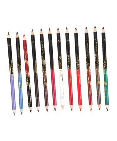 Mipcase 12pcs Lip Liner Eyeliner Eyebrow Pen Eyebrow Liner Makeup Accessory Water Proof Makeup Pen