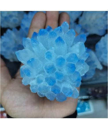 Natural Crystal Rough Crystals 350-450g Rare Beautiful Blue Ghost Phantom Quartz Crystal Cluster 1pcs - Buy Online on GoSupps.com
