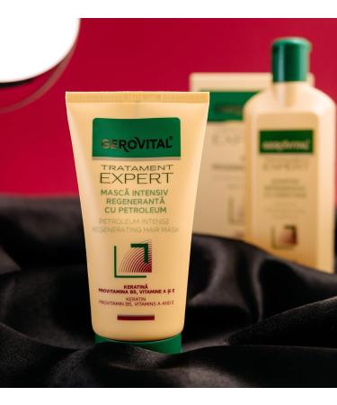 Intensive Regenerating and Restructuring Hair Mask with Oil Keratin Vitamin A and E Reconstructs and Strengthens Damaged Hair 150 ml Gerovital Tratament Expert - Buy Online on GoSupps.com