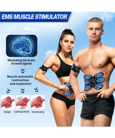 Buy EMS Abdominal Muscle Trainer - 6 Modes & 15 Intensities Full Body Coach with 10 Replacement Pads - Fast & Effective Belly Workout - International Shipping - Buy Online on GoSupps.com