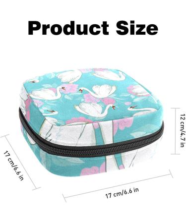 Women's Bonds Storage Pockets Stillpad Holder - Portable Period Kit Bag with Pink Flowers & Blue Background for Women & Girls - Buy Online on GoSupps.com
