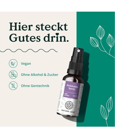 Nature Love Melatonin Spray - Tasteless & Alcohol-Free - 0.5 mg Melatonin Daily Dose - Vegan with Vitamin B1 & B6 - 30 ml - High-Dosed Sleep Support - Buy Online on GoSupps.com