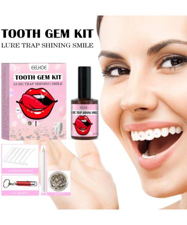 DIY Tooth Gemstone Set | Tooth Jewelry Kit with Glue | Reflective Tooth Decoration Gems - Buy Online on GoSupps.com