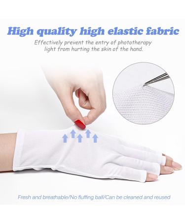 XPOOP 2 Pairs Nail Gloves Uv Protection Gel Manicures Glove UV Shield Protection Fingerless Gloves Protection Gloves for Manicures for UV Light Lamp Manicure Dryer - Buy Online on GoSupps.com