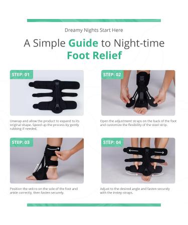Plantar Fasciitis Night Splint - Adjustable Relief Brace for Foot Drop & Achilles Tendonitis | International Shipping - Buy Online on GoSupps.com