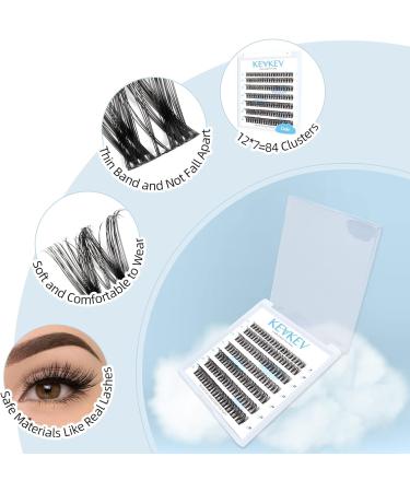 Gale C-Mix Cluster Lashes 84 Pcs | DIY Eyelash Extensions Thin Band | Individual Lashes 8-16mm | Soft & Natural-Looking - Buy Online on GoSupps.com