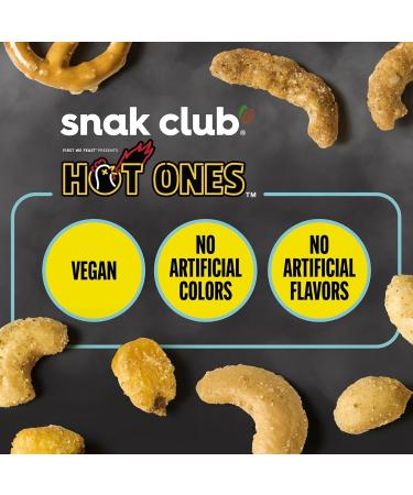 Snak Club x Hot Ones Snack Mix - Smoky Sweet & Spicy Vegan Snacks with Peanuts Pretzels & Cashews | 10 oz Resealable Bag - Shop Internationally - Buy Online on GoSupps.com