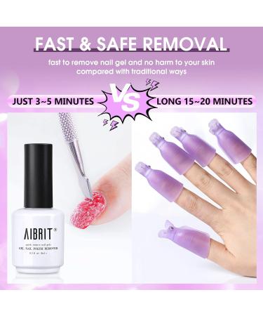 AIBRIT Gel Nail Polish Remover 2 Pack - 1oz/30ml Soak Off Gel & Nail Polish Remover - Buy Online on GoSupps.com