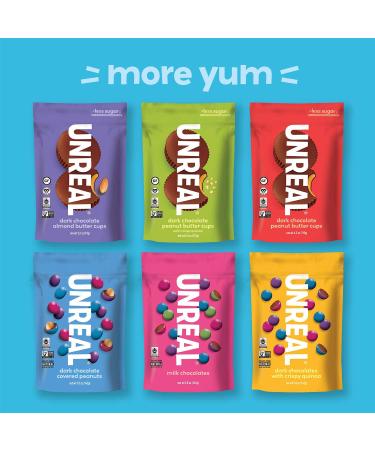 UNREAL Dark Chocolate Coconut Bars - Certified Vegan, Gluten Free, Fair Trade, Non-GMO - 3g Sugar, No Sugar Alcohols or Soy - 2 Bags - Buy Online on GoSupps.com