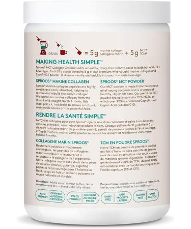 SPROOS MCT Ghee Creamer | Grass-Fed Unsweetened Ghee & MCT Powder | Keto & Paleo Friendly | 220g Tub - Buy Online on GoSupps.com