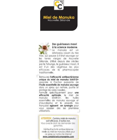 Organic IAA10 Manuka Honey Nose and Sinus Spray by COMPTOIRS ET COMPAGNIES - Buy Online on GoSupps.com