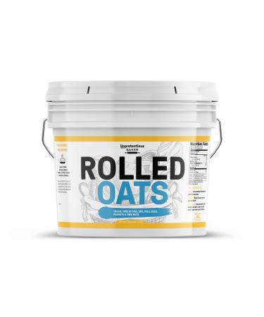 Rolled Oats By Unpretentious Baker, 1 Gallon, Old Fashioned Oats, Good Source of Iron 128 Fl Oz (Pack of 1)