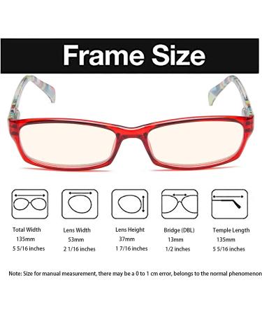 Reducblu Women's Blue Light Blocking Computer Readers 5 Pairs Mix 1.75x - Buy Online on GoSupps.com
