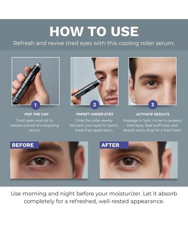 Disco Eye Serum 12% Caffeine 8% Hyaluronic Acid Niacinamide Peptides Puffy Bags Fine Lines Dark Circles Wrinkles Eucalyptus - Moisturizing Vitamin C 360 Roller Massage Ball Anti-Aging Cream 0.5oz - Buy Online on GoSupps.com