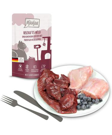 Mjamjam Premium Grain-Free Wet Cat Food - Mix Package II (12x125g) with Wild & Rabbits Turkey Duck & Poultry - Extra Meat International Shipping - Buy Online on GoSupps.com