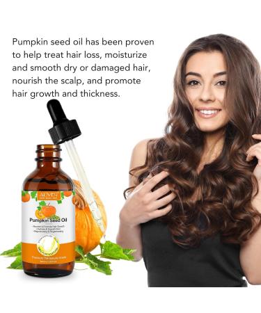 Organic Cold-Pressed Pumpkin Seed Oil for Hair Growth & Moisture | Nourish Hair Eyelashes Eyebrows & Skin - Buy Online on GoSupps.com