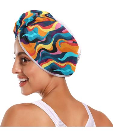 Abstract Patterns Hair Towel 2 Pack | Super Absorbent Quick Dry Hair Turbans for Women & Girls - Buy Online on GoSupps.com