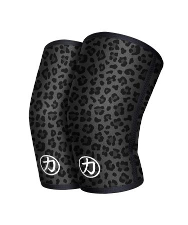 Strength Shop 7mm Neopren Kniebandage for women & men 1 pair (XL) color: Leopard extremely tear -resistant & resilient IPF competition Knee Sleeves ideal for powerlifting Kraftsport & Co. XL Leopard