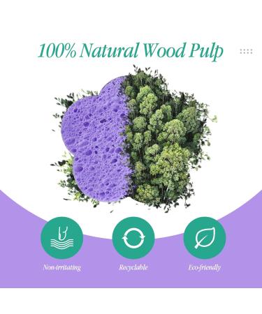 50-Count Compressed Flower Shaped Face Sponges | Disposable & Reusable | Exfoliating Facial Wash Sponge | Purple - Buy Online on GoSupps.com