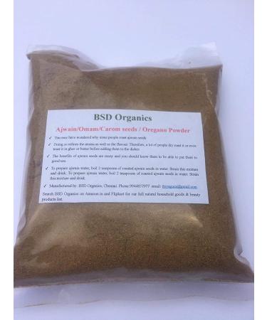 BSD Organics Ajwain/Omam/Carom seeds/Oregano Powder 50 Gram / 1.7 Ounce