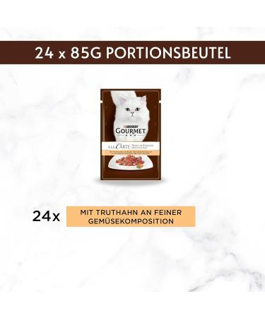 PURINA GOURMET A la Carte Wet Cat Food with Turkey & Vegetables - 26 Pack (26 x 85g) | Premium International Shipping - Buy Online on GoSupps.com