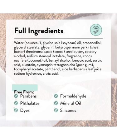 J.R. Watkins Daily Moisturizing Lotion Body Cream in Pump Dispenser Hydrating Skin Cream Made with Shea Butter, Cocoa Butter, Coconut Oil & Vitamin E, Coconut Milk & Honey, 18 fl oz Coconut Milk & Honey 18 Fl Oz (Pack o  - Buy Online on GoSupps.com