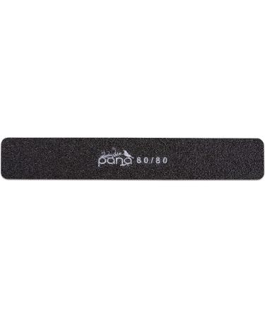PANA Jumbo Double-Sided Emery Nail File for Manicure Pedicure - Black (Grit 80/80) - 50 Pack - Buy Online on GoSupps.com