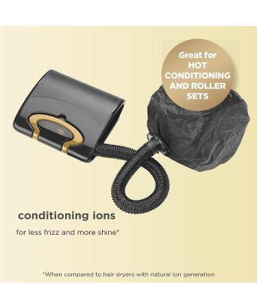 INFINITIPRO BY CONAIR Gold Bonnet Hair Dryer - Soft & Portable Black Style - Buy Online on GoSupps.com