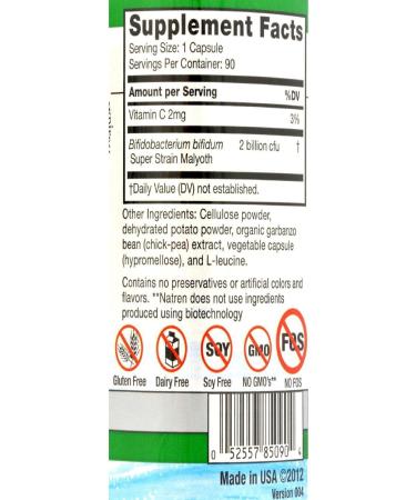 Natren Bifido Factor Dairy Free Capsules 90-Count - Buy Online on GoSupps.com