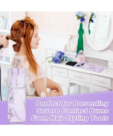 Shappy 2 Pack Heat Resistant Neoprene Curling Iron Holder & Flat Iron Travel Case - Marble Pattern - Perfect for Hair Tools & Daily Use - 15x5 Inches - Buy Online on GoSupps.com