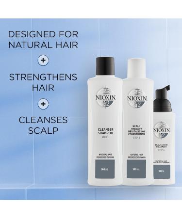 Nioxin System Kit 2 - Cleanse, Condition & Treat Scalp for Thicker Hair - 3 Month Supply + Night Density Rescue Serum - Buy Online on GoSupps.com