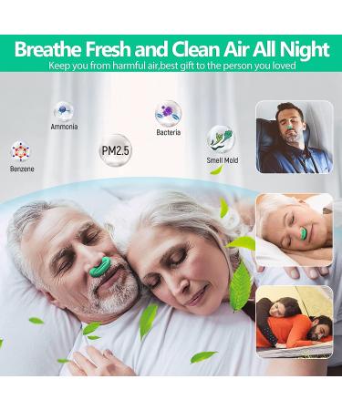 Snore Stopper Air Purifier Filter - Anti Snoring Solution for Men & Women | Nasal Dilator Nose Vents for Better Sleep | Comfortable & Effective Nasal Relief | Green - Buy Online on GoSupps.com