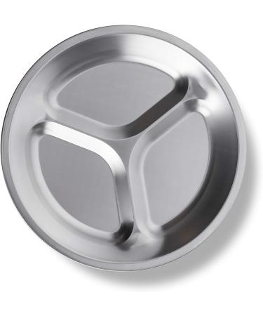 Stainless Steel Plate Set - 8.25 Ultra-Portable Dinnerware Set of 3 Sectioned Plates | BPA Free | Ideal for Outdoor Camping, Hiking, Picnic, BBQ, Beach | Includes Mesh Travel Bag - Buy Online on GoSupps.com
