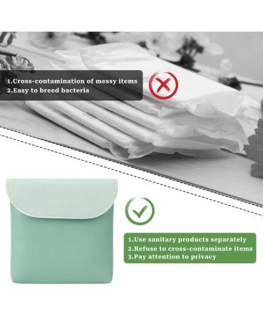 Sanitary Napkin Storage Bag 2 Pcs Period Pouch Organizer for Menstrual Pad & Tampon - Portable Feminine Hygiene Kit for Women/Girls (Green & Blue) - Buy Online on GoSupps.com