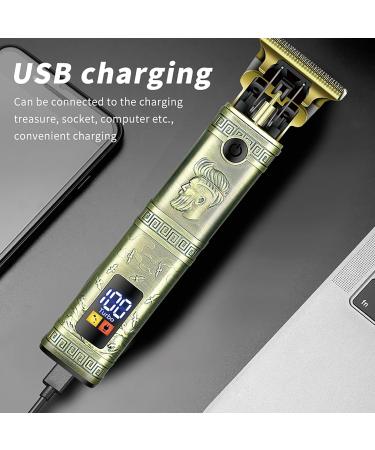 Men's Hair Clipper Professional Electric Beard Trimmer Wireless Shaver LED Screen Rechargeable Silent for Gift Men Salon - Buy Online on GoSupps.com